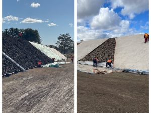 ビート堆積場　シート掛け作業員の職業、求人イメージ写真